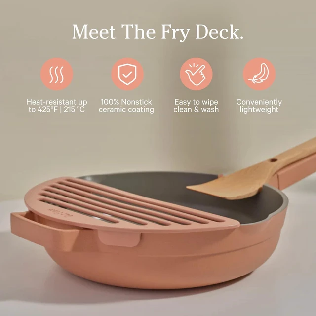 Alt view image 2 of 6 - Our Place Fry Deck, Nonstick Ceramic Frying Rack with Cooking Chopsticks