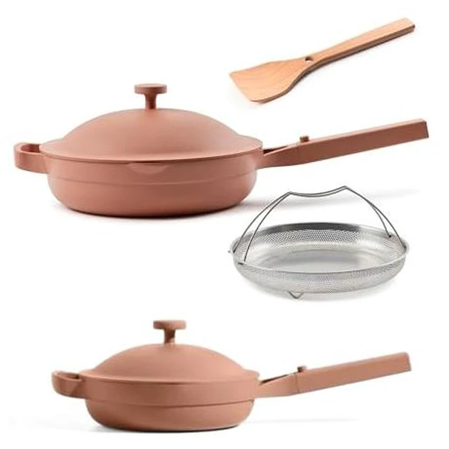 Main image of Always Pan Duo, 10.5" and 8.5" Nonstick Fry Pan Set with Strainer