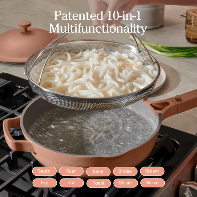 Alt view image 4 of 7 - Always Pan Duo, 10.5" and 8.5" Nonstick Fry Pan Set with Strainer