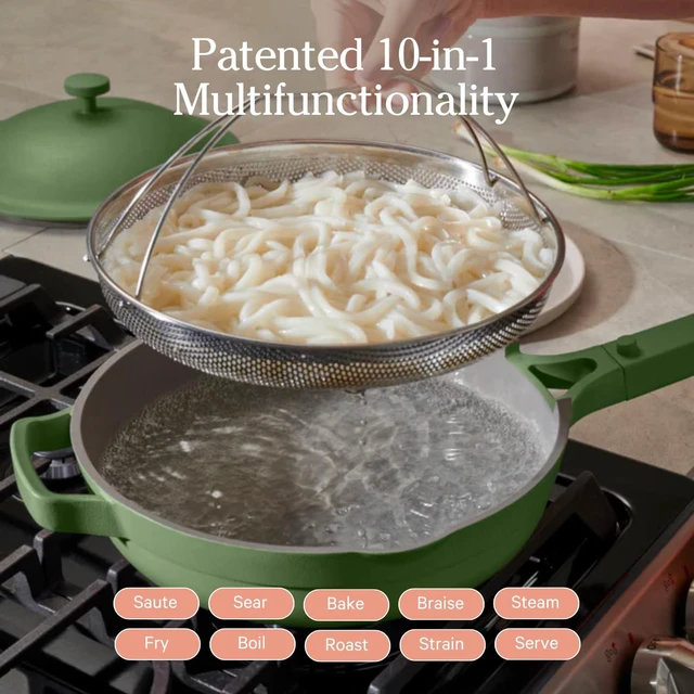 Alt view image 4 of 7 - Always Pan Duo, 10.5" and 8.5" Nonstick Fry Pan Set with Strainer