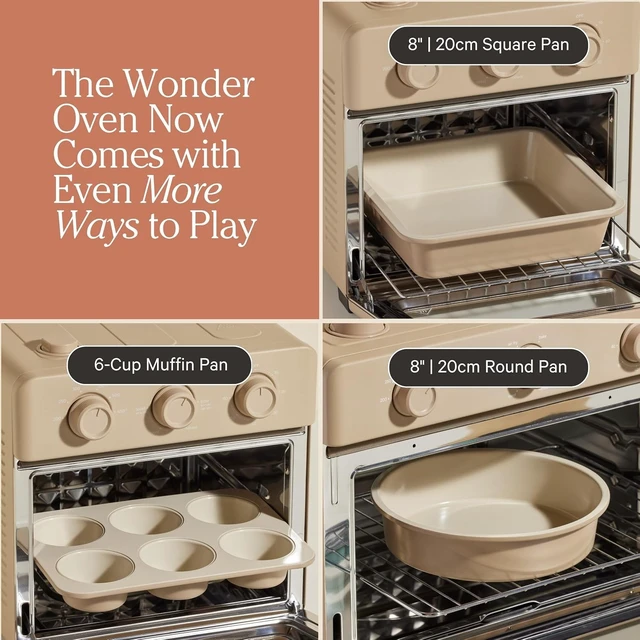 Alt view image 4 of 6 - Wonder Oven & Bakers Kit, 4-Piece Oven & Ceramic Bakeware Set
