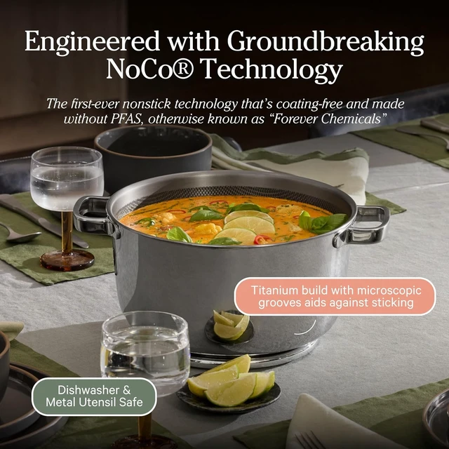 Alt view image 3 of 6 - Titanium Perfect Pot Pro, 6.75 Qt Nonstick Titanium Cookware