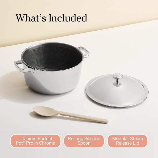 Alt view image 6 of 6 - Titanium Perfect Pot Pro, 6.75 Qt Nonstick Titanium Cookware