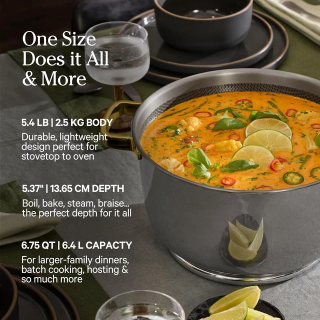 Alt view image 5 of 6 - Titanium Perfect Pot Pro, 6.75 Qt Nonstick Titanium Cookware