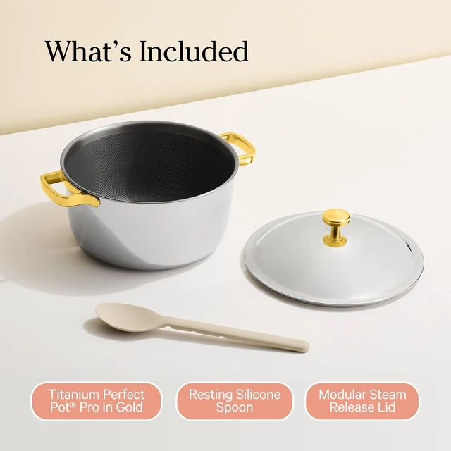 Alt view image 6 of 6 - Titanium Perfect Pot Pro, 6.75 Qt Nonstick Titanium Cookware