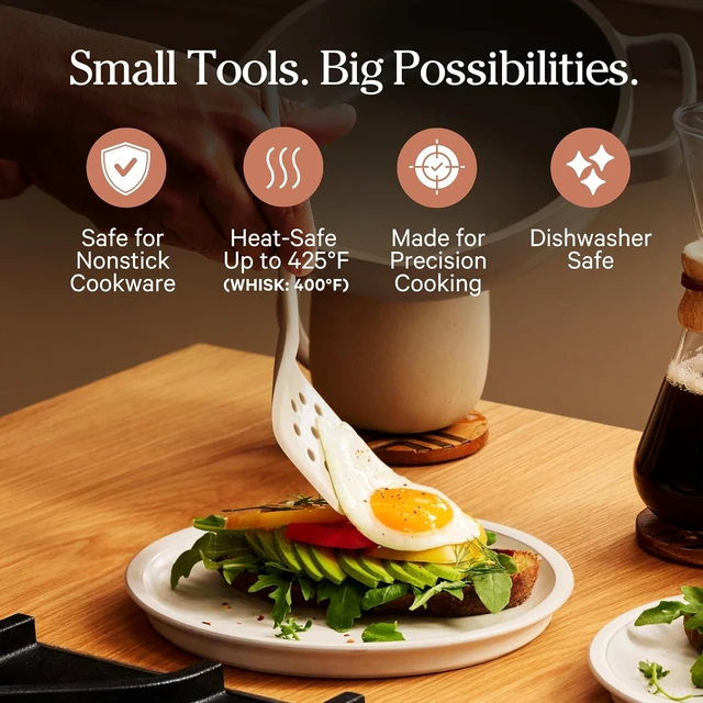 Alt view image 2 of 7 - Mini Utensil Essentials, 4-Piece Silicone Kitchen Utensil Set
