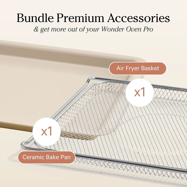Alt view image 2 of 7 - Wonder Oven Pro Essentials Kit, 2-Piece Bake Pan & Air Fry Basket