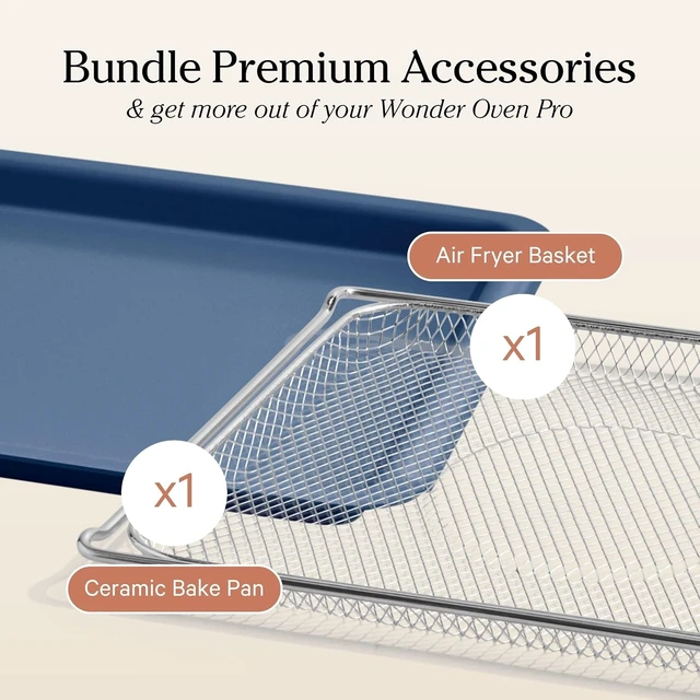 Alt view image 2 of 7 - Wonder Oven Pro Essentials Kit, 2-Piece Bake Pan & Air Fry Basket