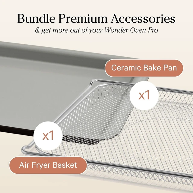 Alt view image 2 of 7 - Wonder Oven Pro Essentials Kit, 2-Piece Bake Pan & Air Fry Basket