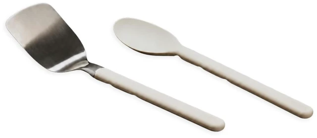 Main image of Titanium Pro Utensils, Stainless Steel Spatula & Silicone Spoon