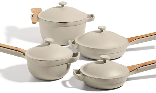 Main image of Cookware Set, 13-Piece Ceramic Nonstick Pots & Pans with Utensils