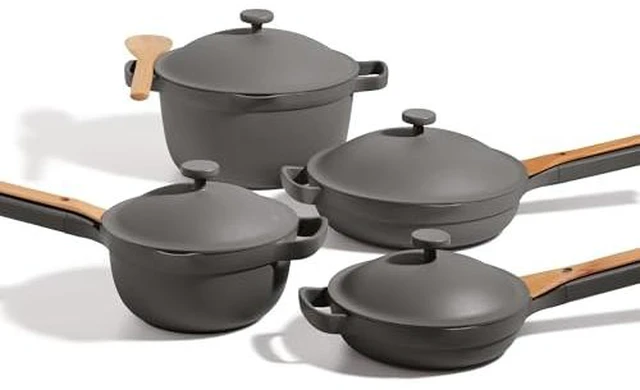 Main image of Cookware Set, 13-Piece Ceramic Nonstick Pots & Pans with Utensils