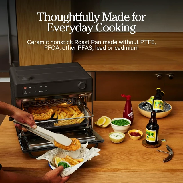 Alt view image 7 of 7 - Wonder Oven Pro Chefs Kit 2.0, Air Fry Basket, Roast & Pizza Pan