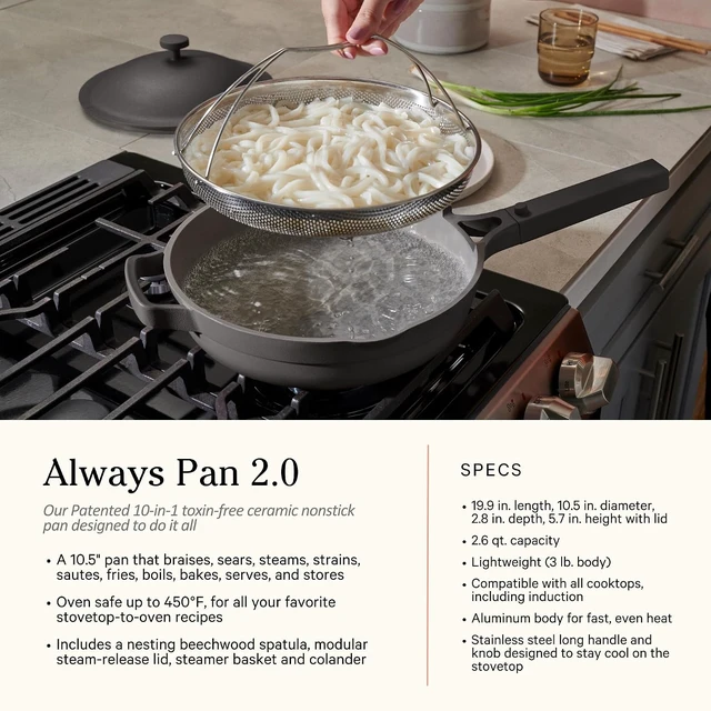 Alt view image 3 of 7 - Cookware Set, 13-Piece Ceramic Nonstick Pots & Pans with Utensils