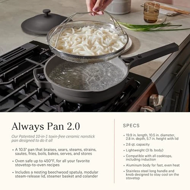 Alt view image 3 of 7 - Cookware Set, 13-Piece Ceramic Nonstick Pots & Pans with Utensils