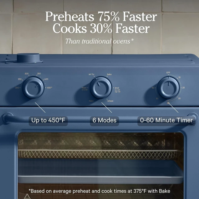 Alt view image 5 of 7 - Large Wonder Oven, 6-in-1 Air Fryer & Toaster Oven, 3-Rack, 30 Qt