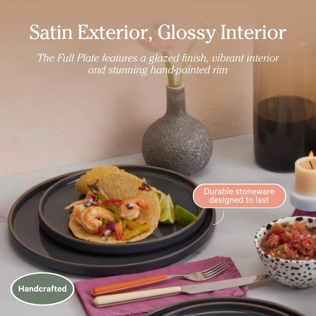 Alt view image 4 of 6 - Dinner Plates, 10.5" Ceramic Dinner Plates, Set of 4