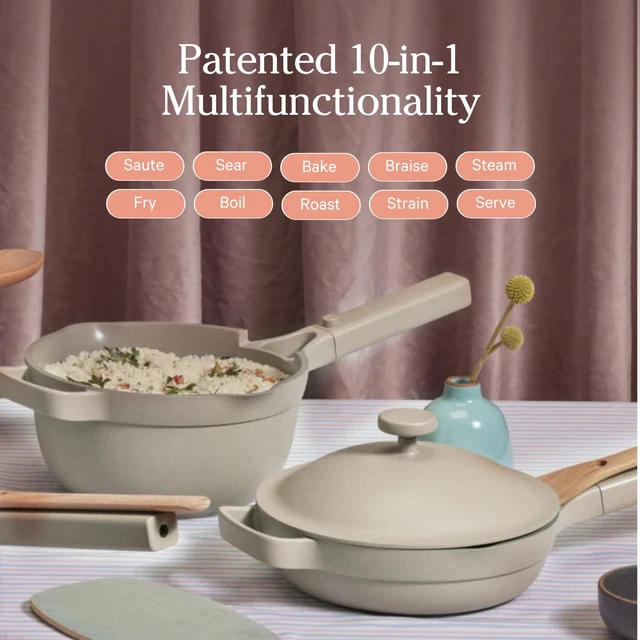 Alt view image 4 of 7 - Mini Cookware Duo, 6-Piece Ceramic Nonstick Cookware Set