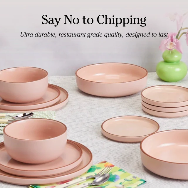 Alt view image 5 of 6 - Salad Plates, 8.5" Ceramic Salad Plates, Set of 4