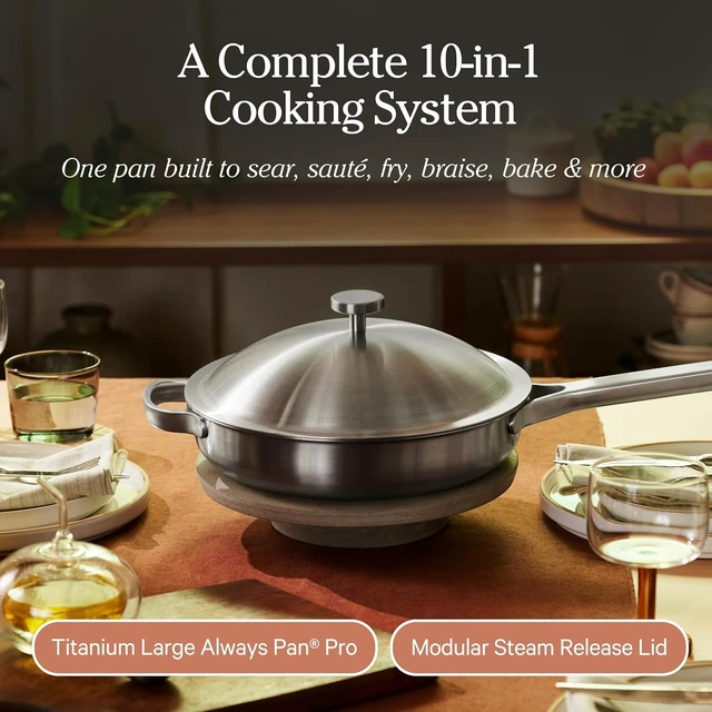 Alt view image 7 of 7 - Titanium Large Always Pan Pro, 12.5" Nonstick Titanium Frying Pan