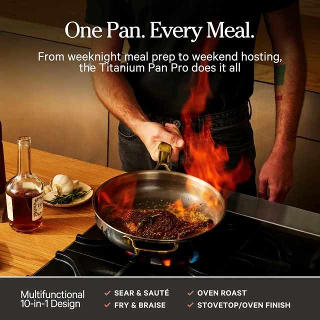 Alt view image 4 of 7 - Titanium Always Pan Pro, 10.5" Nonstick Titanium Frying Pan