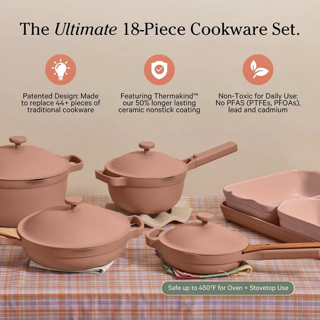 Alt view image 2 of 7 - Ultimate Cookware Set, 18-Piece Nonstick Cookware & Bakeware Set