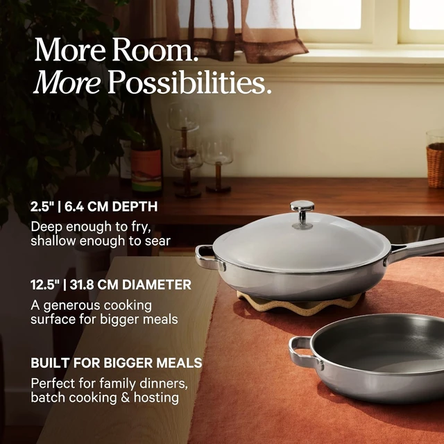 Alt view image 6 of 7 - Titanium Large Always Pan Pro, 12.5" Nonstick Titanium Frying Pan