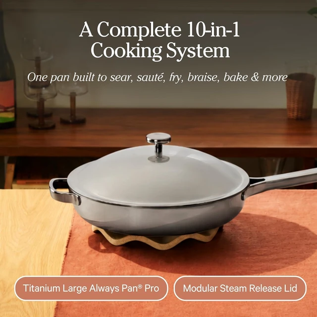 Alt view image 7 of 7 - Titanium Large Always Pan Pro, 12.5" Nonstick Titanium Frying Pan