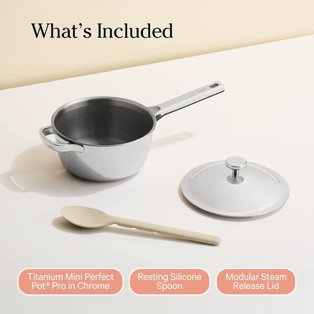 Alt view image 6 of 6 - Mini Titanium Perfect Pot Pro, 2.75 Qt Nonstick Titanium Cookware