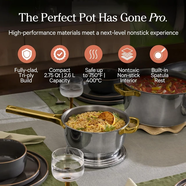 Alt view image 3 of 7 - Mini Titanium Pro Cookware Duo, 6-Piece Titanium Cookware Set