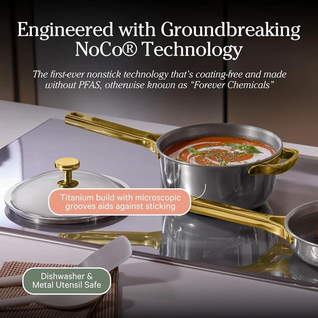 Alt view image 3 of 6 - Mini Titanium Perfect Pot Pro, 2.75 Qt Nonstick Titanium Cookware