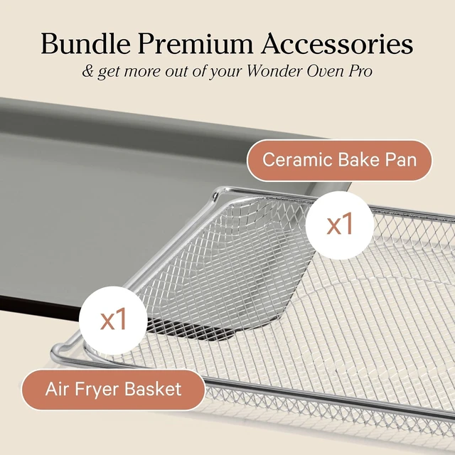 Alt view image 4 of 6 - Wonder Oven & Essentials Kit, 3-Piece Oven, Pan & Air Fry Basket