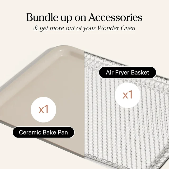 Alt view image 3 of 7 - Wonder Oven Essentials Kit, 2-Piece Bake Pan & Air Fry Basket Set