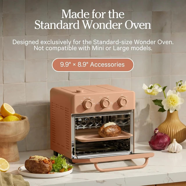 Alt view image 2 of 7 - Wonder Oven Essentials Kit, 2-Piece Bake Pan & Air Fry Basket Set