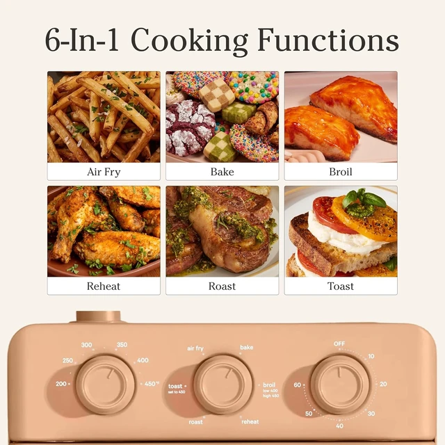 Alt view image 5 of 7 - Wonder Oven, 6-in-1 Air Fryer & Toaster Oven, 2-Rack, 13 Qt