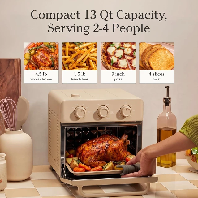 Alt view image 2 of 7 - Wonder Oven, 6-in-1 Air Fryer & Toaster Oven, 2-Rack, 13 Qt