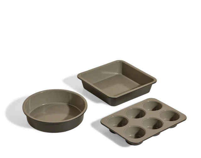 Main image of Wonder Oven Bakers Kit, 3-Piece Round, Square & Muffin Pan Set