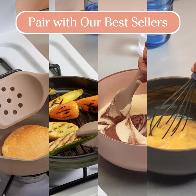 Alt view image 5 of 6 - Utensil Essentials, 6-Piece Heat-Resistant Silicone Utensil Set