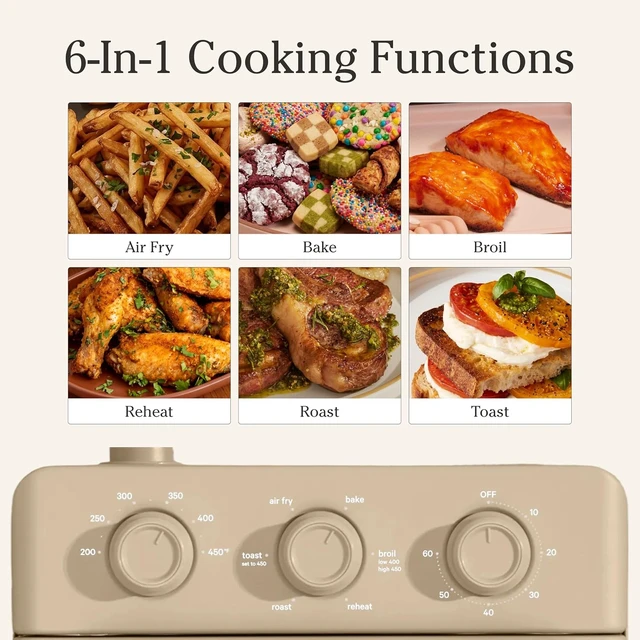 Alt view image 5 of 7 - Wonder Oven, 6-in-1 Air Fryer & Toaster Oven, 2-Rack, 13 Qt