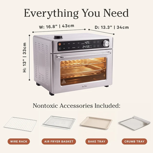 Alt view image 3 of 7 - Wonder Oven Pro, 8-in-1 Digital Air Fryer Oven, 3-Rack, 30 Qt