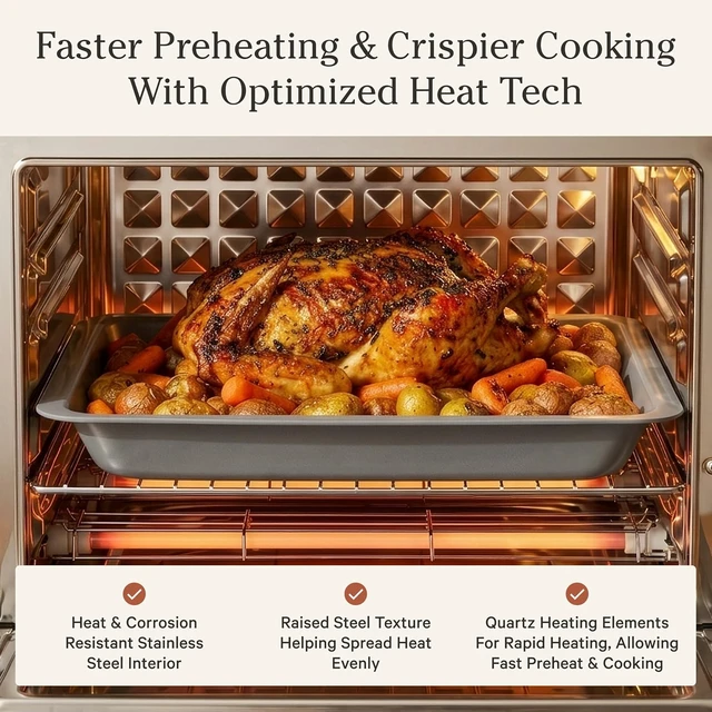 Alt view image 5 of 7 - Wonder Oven Pro, 8-in-1 Digital Air Fryer Oven, 3-Rack, 30 Qt