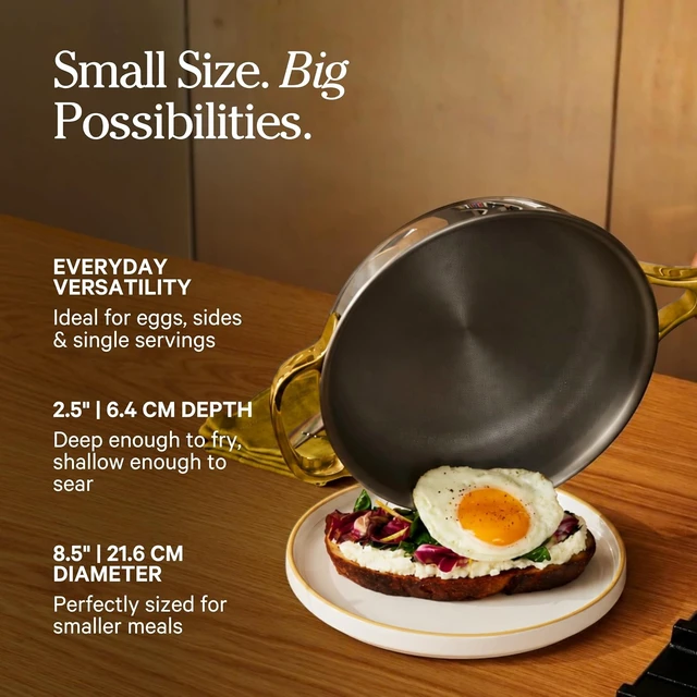 Alt view image 6 of 7 - Titanium Mini Always Pan Pro, 8.5" Nonstick Titanium Frying Pan
