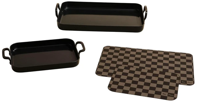 Main image of Essentials Griddle Pan Set, 4-Piece Nonstick Ceramic Cookware