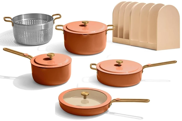 Main image of Essentials Cookware Set, 11-Piece Ceramic Cookware Set