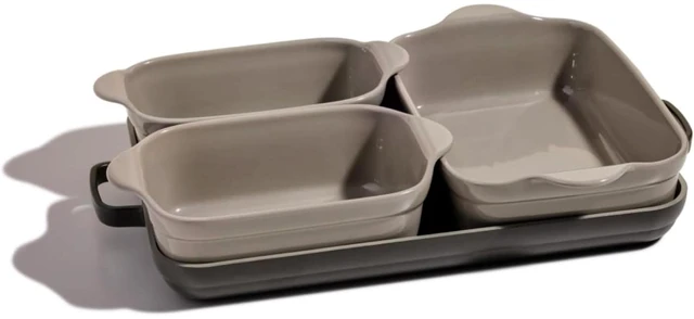 Main image of Bakeware Set, 5-Piece Nonstick Ceramic Bakeware & Griddle Pan