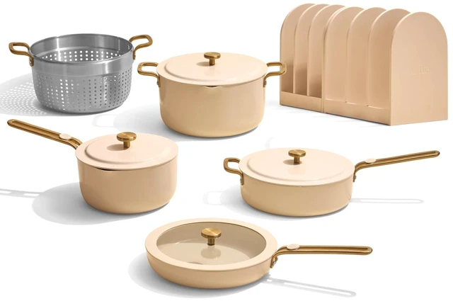 Main image of Essentials Cookware Set, 11-Piece Ceramic Cookware Set