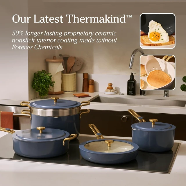 Alt view image 3 of 7 - Essentials Cookware Set, 11-Piece Ceramic Cookware Set