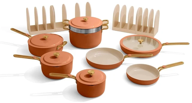 Main image of Essentials Complete Cookware Set, 17-Piece Ceramic Cookware Set