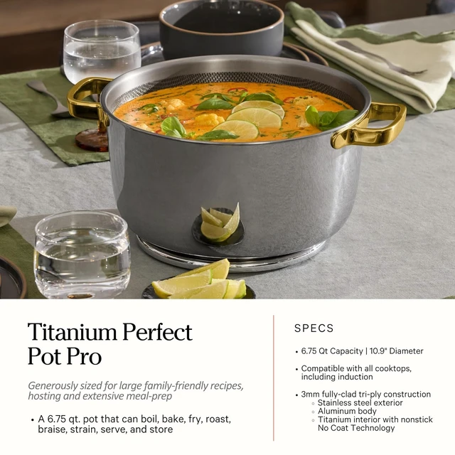 Alt view image 5 of 7 - Titanium Cookware Duo Pro, 3-Piece Nonstick Cookware Set