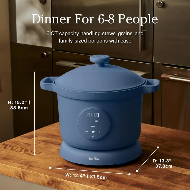 Alt view image 2 of 7 - Dream Cooker, 6 Qt Ceramic Nonstick Pressure Cooker & Multicooker